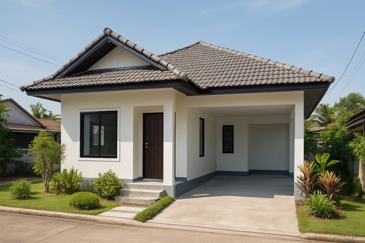 บ้านเดี่ยวใหม่ ใกล้ตัวเมืองนครพนม วิวภูเขา